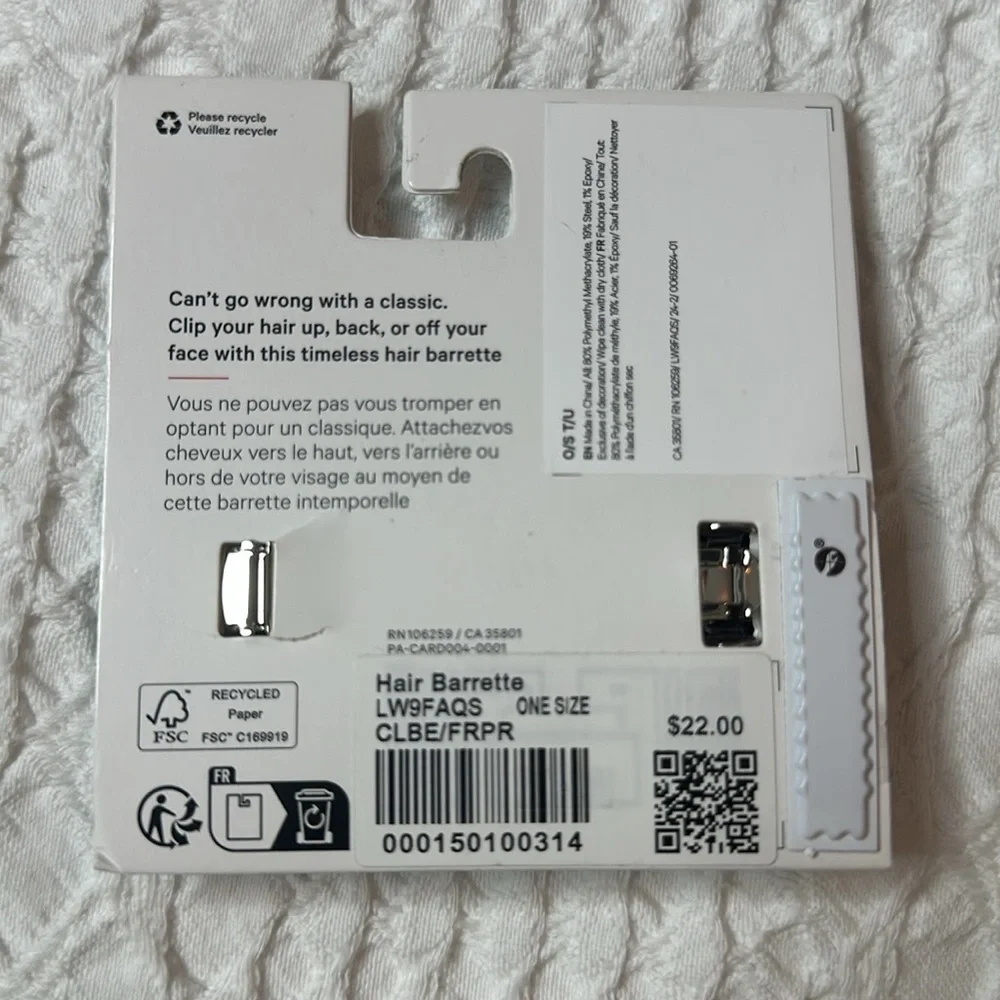 Lululemon Hair Barrette Cloud Blue / French Press